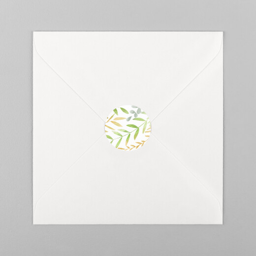 Stickers pour enveloppes mariage Enchanté vert - Vue 2