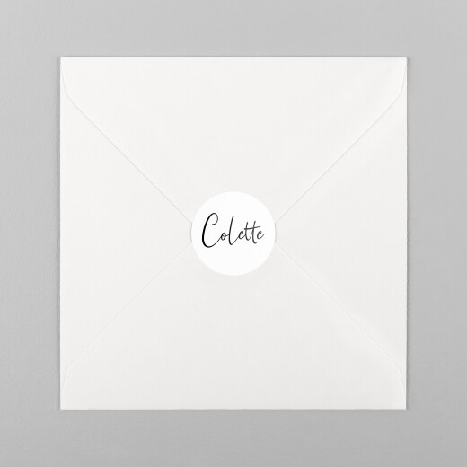 Stickers pour enveloppes naissance Candeur blanc - Vue 2
