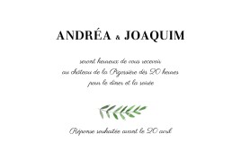 Carton d'invitation mariage Sous la pergola (paysage) vert