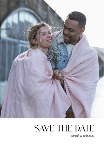 Save the Date Simplement blanc - Recto