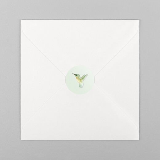 Stickers pour enveloppes naissance Petit Colibri vert - Vue 2