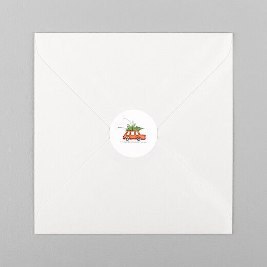 Stickers pour enveloppes vœux Jingle Bells - Vue 2