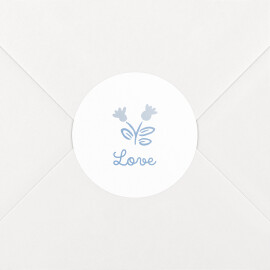 Stickers pour enveloppes naissance Mon petit liberty bleu