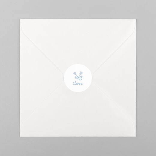 Stickers pour enveloppes naissance Mon petit liberty bleu - Vue 2