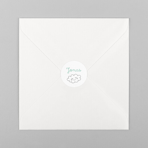 Stickers pour enveloppes naissance À colorier ! by OMY blanc - Vue 2