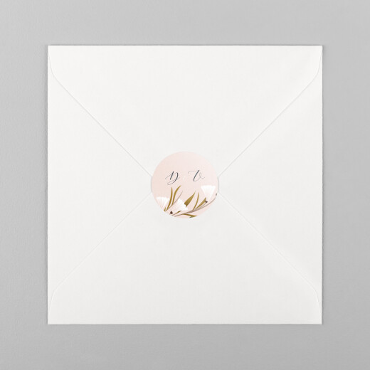 Stickers pour enveloppes mariage Daphné printemps - Vue 2
