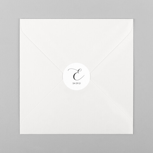 Stickers pour enveloppes naissance Tendre innocence blanc - Vue 2