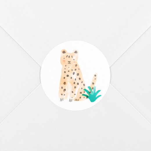 Stickers pour enveloppes naissance Petite tropique Blanc - Vue 1