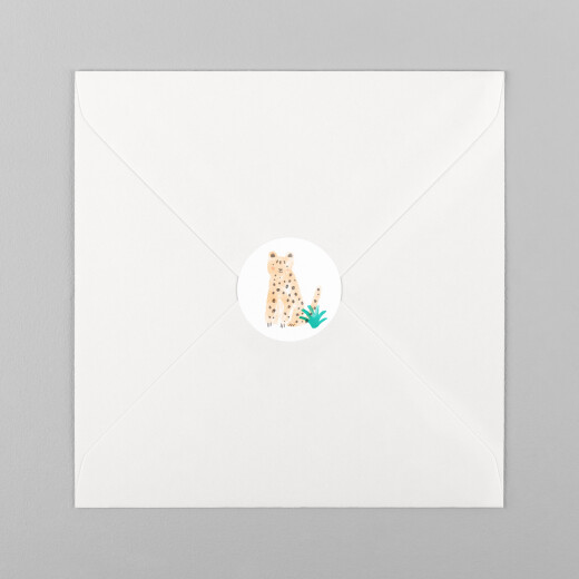 Stickers pour enveloppes naissance Petite tropique Blanc - Vue 2