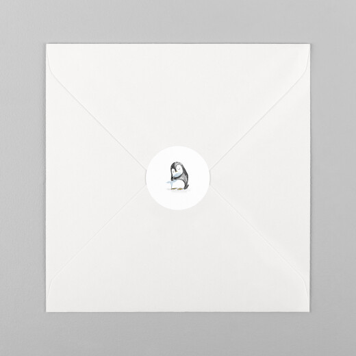 Stickers pour enveloppes naissance Sur la banquise (Sleepy) - Vue 2