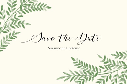 Save the Date Ritournelle Vert - Recto