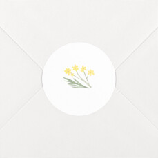 Stickers pour enveloppes baptême Gaieté blanc