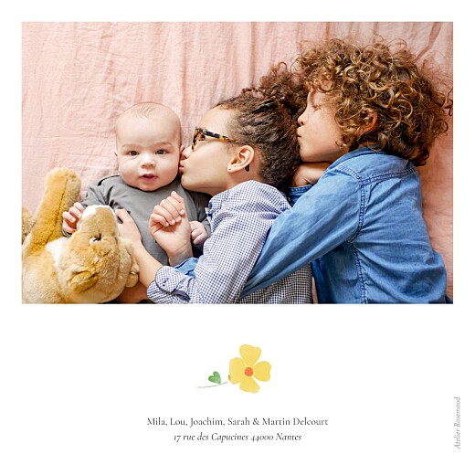 Faire-part de naissance Cadre fleuri (4 pages) Multicolore - Page 4