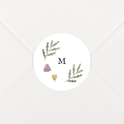 Stickers pour enveloppes naissance Conte aquarelle Blanc - Vue 1