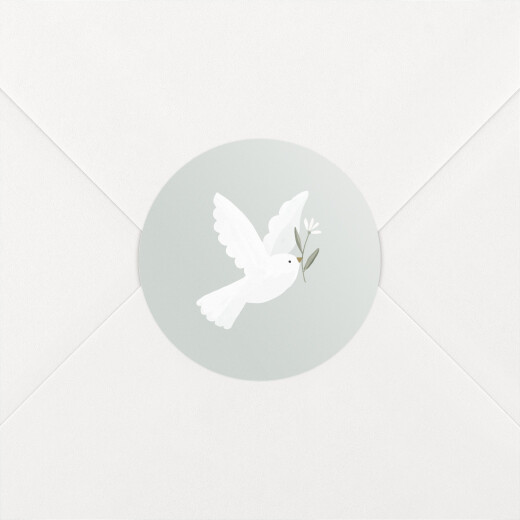 Stickers pour enveloppes naissance Petite colombe Bleu - Vue 1