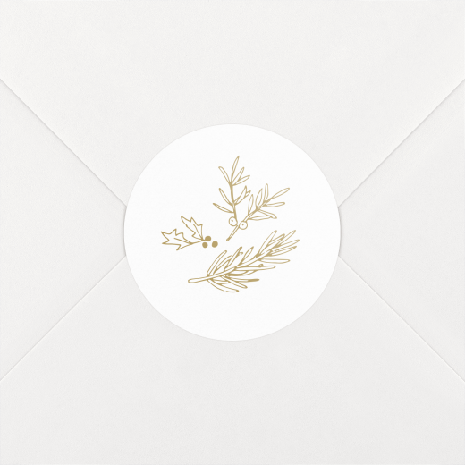 Stickers pour enveloppes vœux Ornement festif Ocre - Vue 1