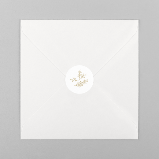 Stickers pour enveloppes vœux Ornement festif Ocre - Vue 2