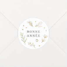 Stickers pour enveloppes vœux Ornement festif Ocre