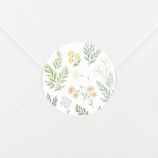 Stickers pour enveloppes mariage Champêtre Blanc - Vue 1