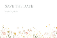 Save the Date Jardin bohème blanc