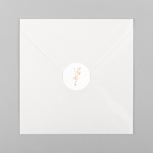 Stickers pour enveloppes mariage Jardin bohème blanc - Vue 2