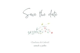 Save the Date Couronne florale Rose