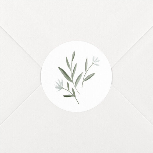 Stickers pour enveloppes mariage Douceur Blanc - Vue 1