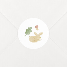 Stickers pour enveloppes naissance Petit mobile forêt