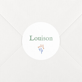 Stickers pour enveloppes naissance Liberty renard bleu