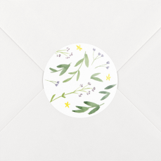 Stickers pour enveloppes naissance Danse de printemps Vert