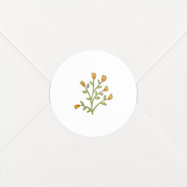 Stickers pour enveloppes naissance Histoire du jardin Blanc