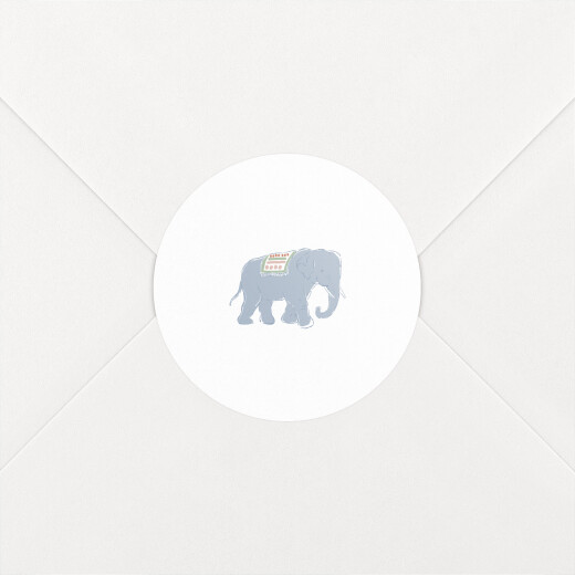 Stickers pour enveloppes naissance Indiennes fleuries Blanc - Vue 1