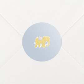Stickers pour enveloppes naissance Indiennes fleuries Bleu