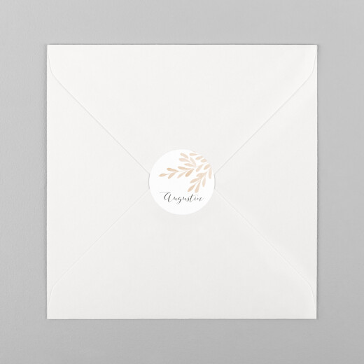 Stickers pour enveloppes naissance Petits brins pêche - Vue 2