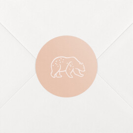 Stickers pour enveloppes naissance Promenade rose