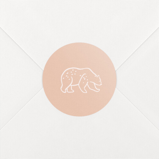 Stickers pour enveloppes naissance Promenade rose - Vue 1