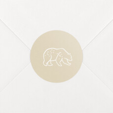 Stickers pour enveloppes naissance Promenade beige