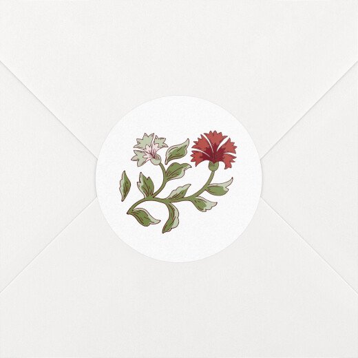 Stickers pour enveloppes vœux Floraison canard - Vue 1