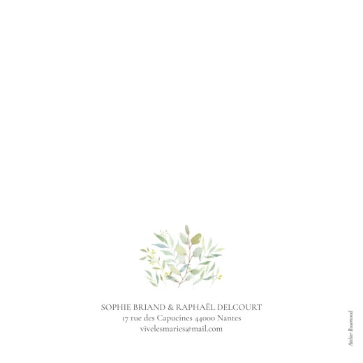 Faire-part de mariage Bouquet champêtre (4 pages) vert - Page 4