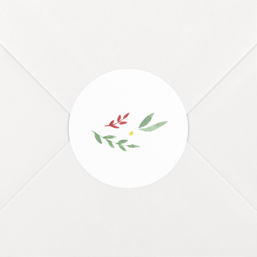 Stickers pour enveloppes vœux Douce nuit blanc - Vue 1