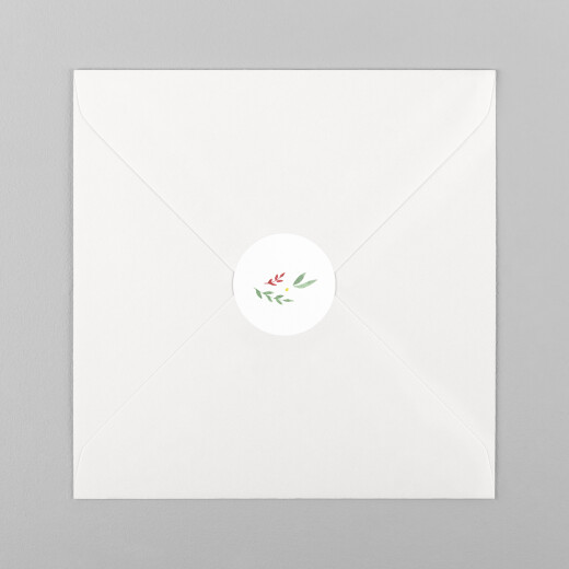 Stickers pour enveloppes vœux Douce nuit blanc - Vue 2