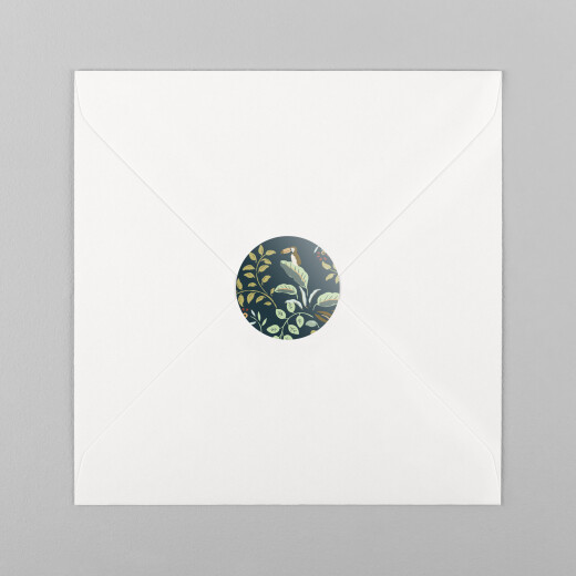 Stickers pour enveloppes naissance Petit ouistiti Bleu nuit - Vue 2
