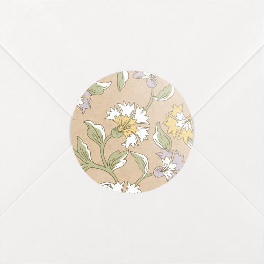 Stickers pour enveloppes naissance Floraison lilas - Vue 1