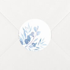 Stickers pour enveloppes mariage Bouquet champêtre bleu