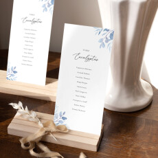 Plan de table mariage Bouquet champêtre bleu