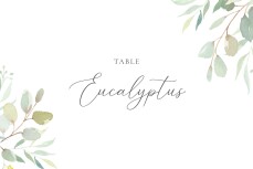 Marque-table mariage Bouquet champêtre vert