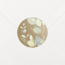 Stickers pour enveloppes mariage Brins d'eucalyptus kraft