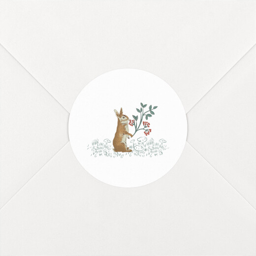 Stickers pour enveloppes vœux Conte de noël blanc - Vue 1