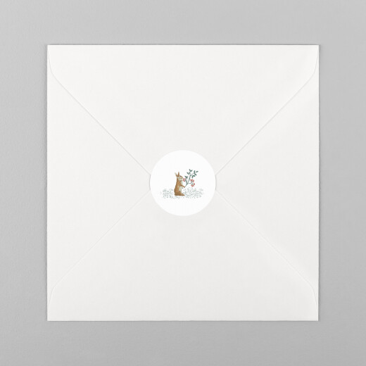 Stickers pour enveloppes vœux Conte de noël blanc - Vue 2