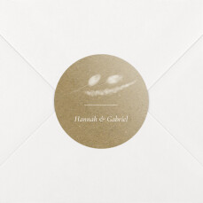 Stickers pour enveloppes mariage Graminées kraft